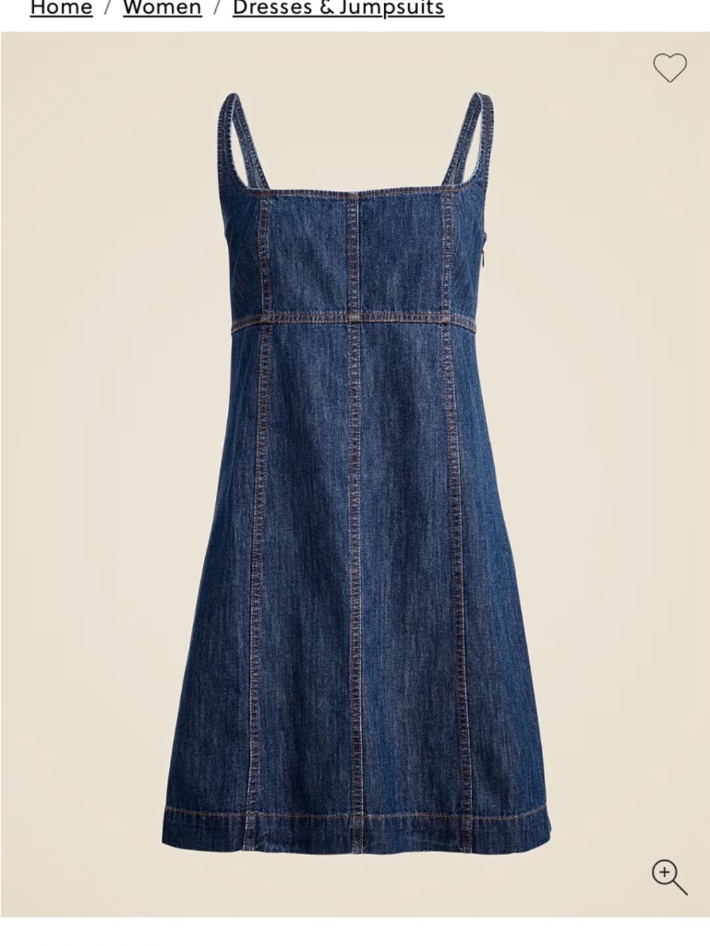 J. Crew Seamed Chambray Mini Dress